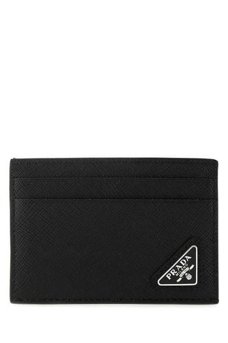 Prada Black Leather Card Holder - Prada - Modalova