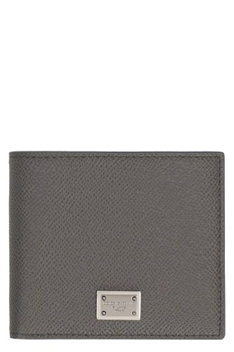 Leather Flap-over Wallet - Dolce & Gabbana - Modalova