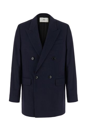 Midnight Blue Wool Oversize Blazer - Ami Alexandre Mattiussi - Modalova