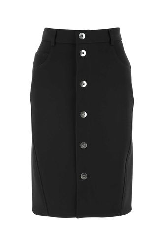 Black Stretch Wool Blend Skirt - Bottega Veneta - Modalova