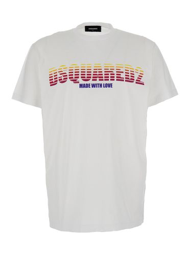 Crewneck T-shirt With Logo Print In Cotton Jersey Man - Dsquared2 - Modalova