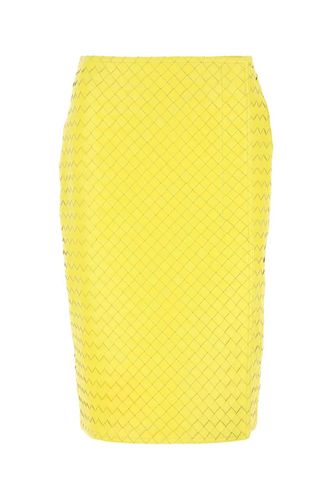 Intrecciato Leather Pencil Skirt - Bottega Veneta - Modalova