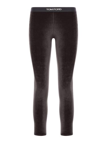 Stretch Lustrous Velour Signature Leggings - Tom Ford - Modalova