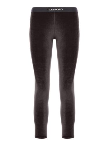 Stretch Lustrous Velour Signature Leggings - Tom Ford - Modalova