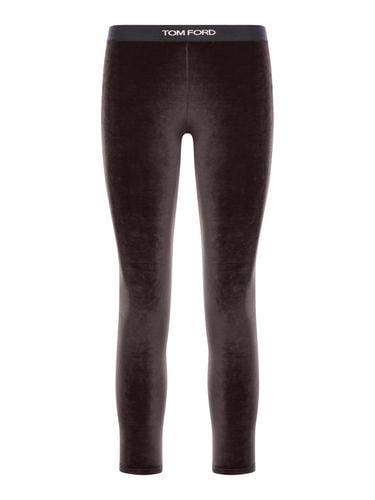 Stretch Lustrous Velour Signature Leggings - Tom Ford - Modalova