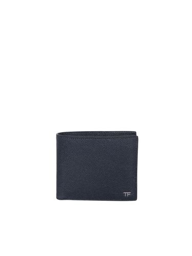 Small Grain Bi-fold Blue Wallet - Tom Ford - Modalova