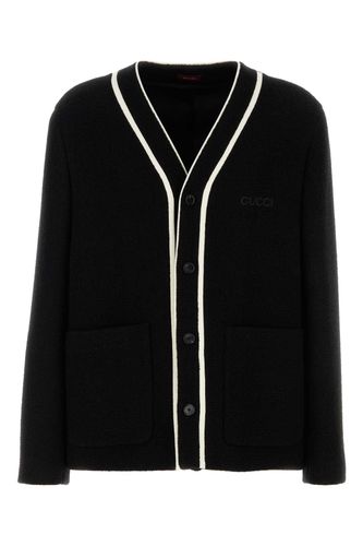 Gucci Black Wool Blend Cardigan - Gucci - Modalova