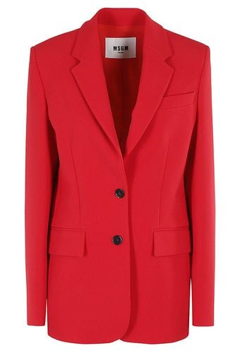 Long-sleeved Single-breasted Tailored Blazer - MSGM - Modalova