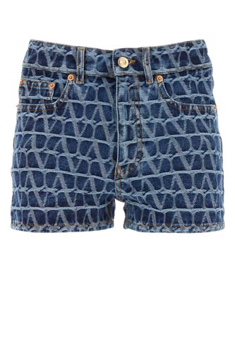 Toile Iconographe Denim Shorts - Valentino Garavani - Modalova