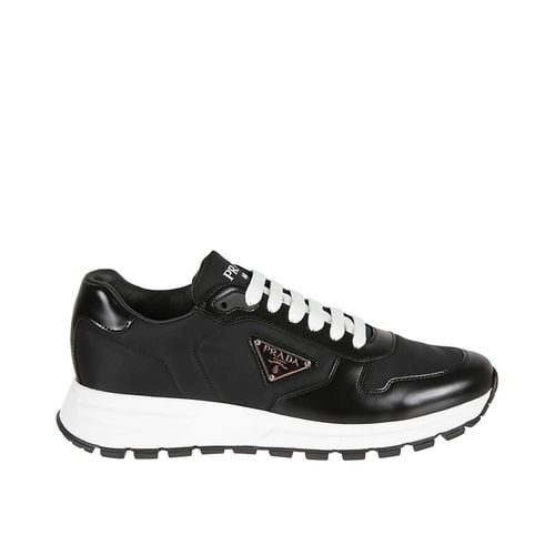 Prada Leather And Fabric Sneakers - Prada - Modalova