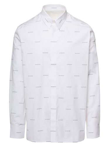 Shirt With All-over Lettering Print - Givenchy - Modalova