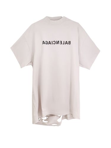 Cotton T-shirt With Frontal Logo - Balenciaga - Modalova