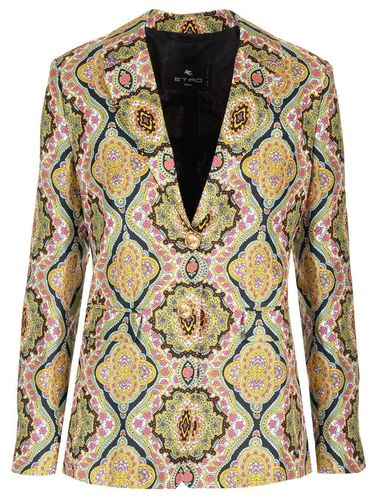 Etro Printed Silk Blazer - Etro - Modalova