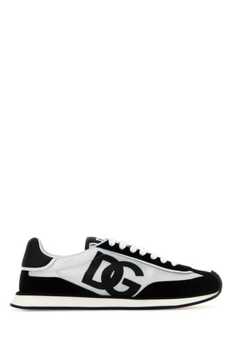 Two-tone Mesh And Suede Dg Aria Sneakers - Dolce & Gabbana - Modalova