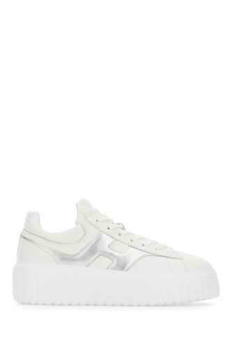 White Nappa Leather H-stripes Sneakers - Hogan - Modalova