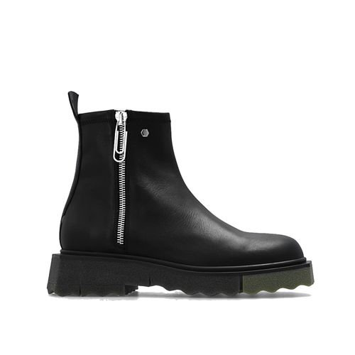 Off-White Ankle Leather Boots - Off-White - Modalova