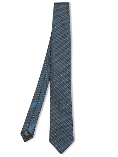 Zegna 8 Cm Teal Silk Tie - Zegna - Modalova