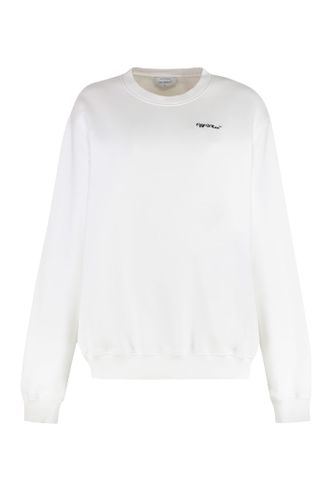 Off- Cotton Crew-neck Sweatshirt - Off-White - Modalova