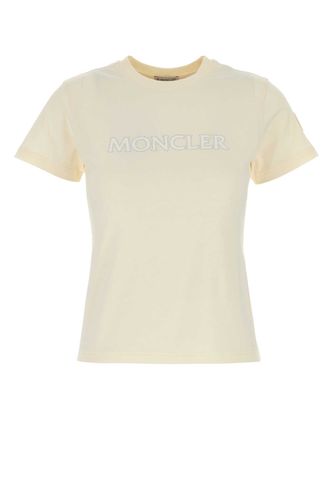 Moncler Ivory Cotton T-shirt - Moncler - Modalova