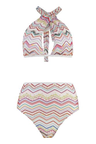 Zigzag Pattern Halterneck bikini Set - Missoni - Modalova