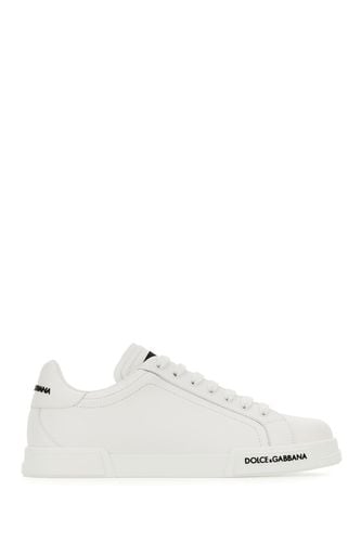 White Leather Portofino Sneakers - Dolce & Gabbana - Modalova