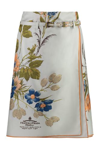 Prada Printed Silk Skirt - Prada - Modalova