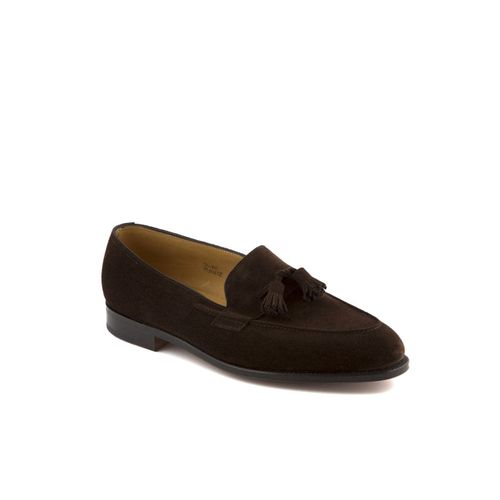 Truro Dark Brown Suede Tassel Loafer - John Lobb - Modalova