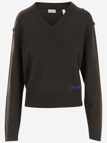 Cashmere Pullover With Logo - Burberry - Modalova