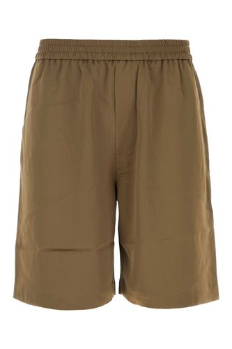 Khaki Satin Remko Bermuda Shorts - Nanushka - Modalova
