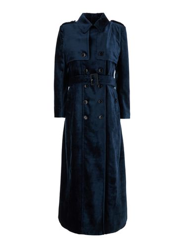 Long Trench Coat With Matching Belt In Velvet Woman - Tom Ford - Modalova