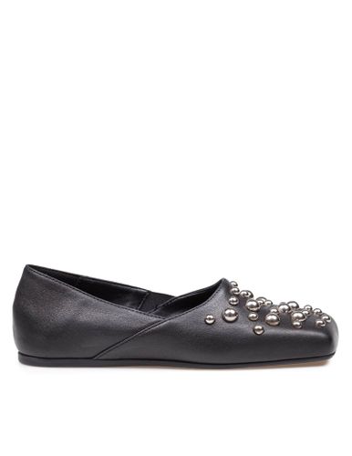 Square Closed Slipper Shoe In Leather With Applied Studs - Vic Matié - Modalova