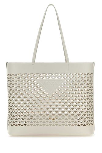 Prada White Leather Shopping Bag - Prada - Modalova