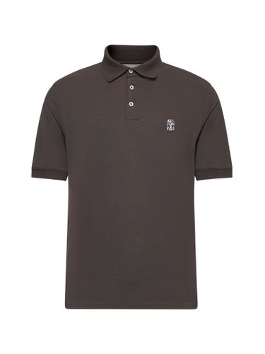 Logo Detailed Short-sleeved Polo Shirt - Brunello Cucinelli - Modalova