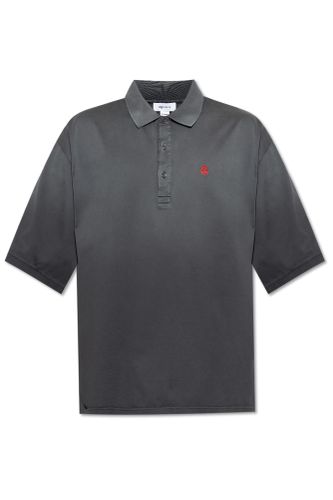 Cotton Polo With Embroidered Logo - Alexander McQueen - Modalova