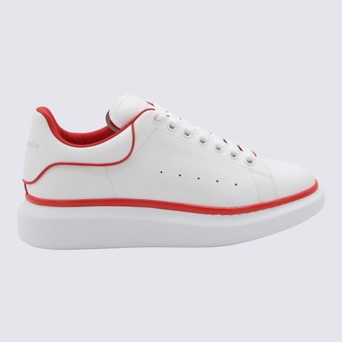 And Red Leather Oversized Sneakers - Alexander McQueen - Modalova