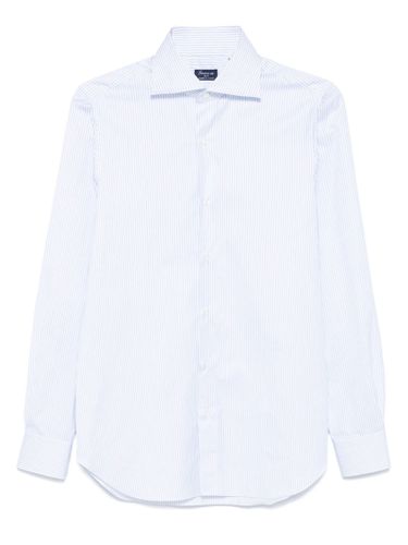 And Sky Blue Cotton Striped Shirt - Finamore - Modalova