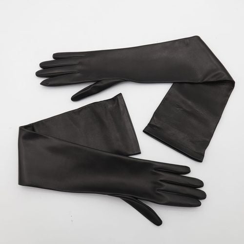 The Row Black Leather Gloves - The Row - Modalova