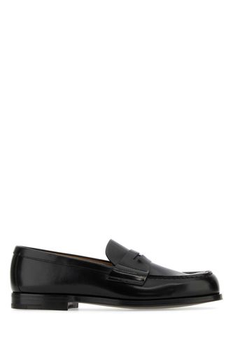 Prada Black Leather Loafers - Prada - Modalova