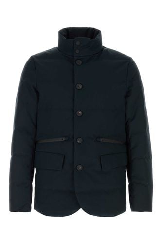 Dark Blue Polyester Down Jacket - Woolrich - Modalova