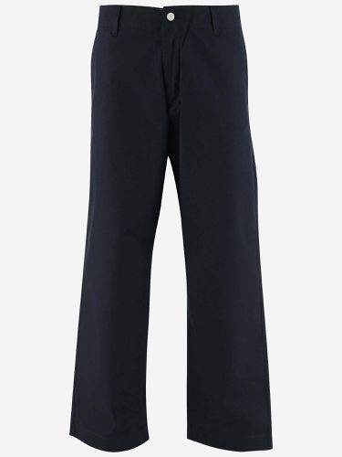 Stretch Cotton Wide Leg Pants - Emporio Armani - Modalova