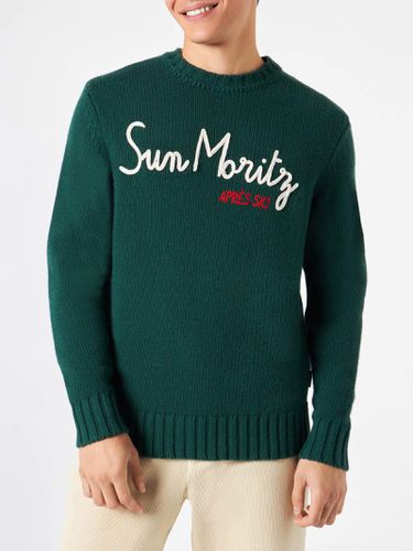 Man Blended Cashmere Sweater With Sun Moritz Embroidery - MC2 Saint Barth - Modalova
