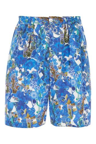 Marni Printed Cotton Bermuda Shorts - Marni - Modalova
