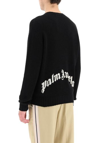 Palm Angels Curved Logo Sweater - Palm Angels - Modalova