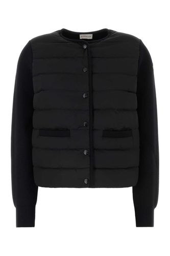 Padded Cardigan In Merino Wool - Moncler - Modalova