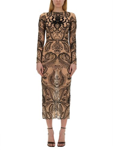 Etro Beige Flocked Tulle Dress - Etro - Modalova