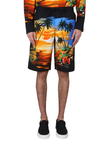 Bermuda Shorts With Hawaii Print - Dolce & Gabbana - Modalova