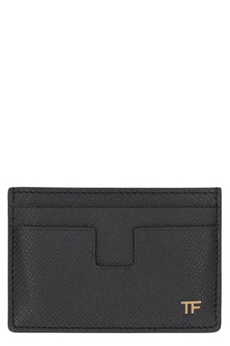 Logo Detail Leather Card Holder - Tom Ford - Modalova