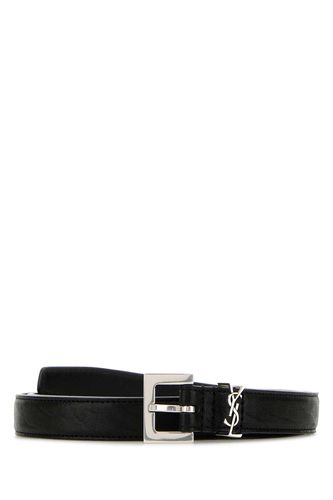 Saint Laurent Black Leather Belt - Saint Laurent - Modalova