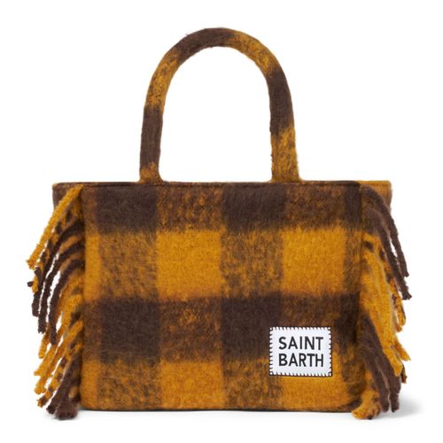 Colette Blanket Handbag With Gingham Print - MC2 Saint Barth - Modalova