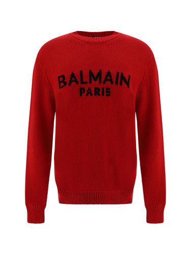 Balmain Logo Wool Sweater - Balmain - Modalova